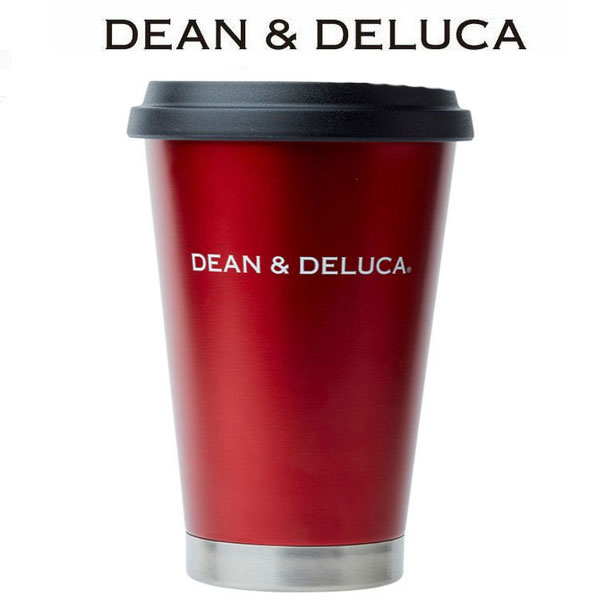 DEAN & DELUCA サーモタンブラー ラズベリーレッド 350mlコーヒー マグカップ ホーロー ディーン＆デルーカ クッキング 料理 キッチン アウトドア 赤 レッド コーヒータイム インスタ映え ロゴ…