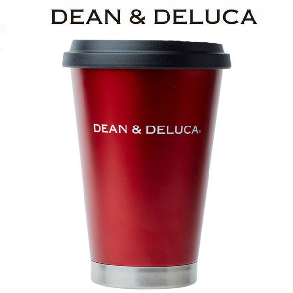 DEAN DELUCA サーモタンブラー ラズベリーレッド 350mlコーヒー マグカップ ホーロー ディーン＆デルーカ クッキング 料理 キッチン アウトドア 赤 レッド コーヒータイム インスタ映え ロゴ レディース メンズ ブランド クリスマス ハロウィン バレンタイン