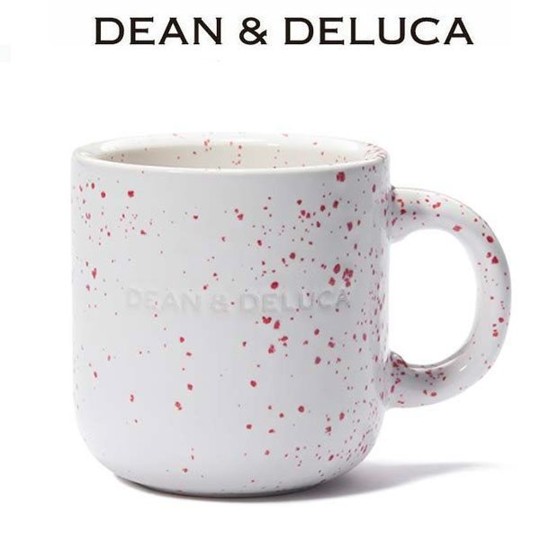 DEAN DELUCA コーヒーマグカップホワイト＆レッドドット ディーン＆デルーカ クッキング 料理 キッチン アウトドア 赤 レッド コーヒータイム インスタ映え ロゴ レディース メンズ ブランド クリスマス ハロウィン バレンタイン