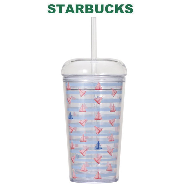 STARBUCKS スターバックス タンブラー コーヒー コールドカップタンブラーマリンボーダー35