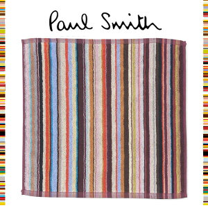 ◆ ポールスミス Paul Smith ハンドタオル ハンカチ タオル フェイスタオル マルチストライプ 縞 ストライプ 綿 コットン 男性 メン ズ定番 ギフト 小物 スーツ フォーマル ブランドタオルハンカチ ウェア ブランド クリスマス ハロウィン バレンタイン 父の日 新居祝い