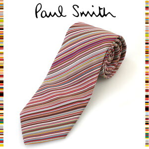 ポールスミス Paul Smith ☆ ファッション タイ ネクタイ スーツ マルチカラー ストライプタイ ブリティッシュコレクションパターン 男 メンズ 絹 シルク ブランド クリスマス ハロウィン バレンタイン