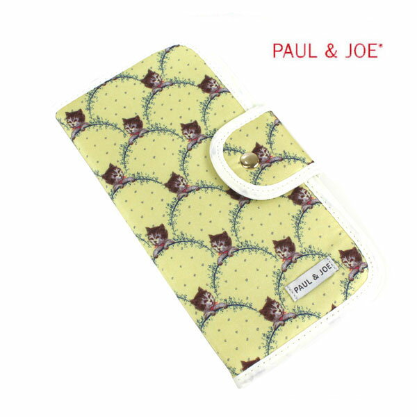 【30%OFF/送料無料】【海外限定】【メール便対象】ポール&ジョー PAUL&JOE☆パス ケース 定期入れ 猫 ネコ キャット 動物 アニマル 黄 イエロー パスポート 旅行 トラベル ブランド クリスマス ハロウィン バレンタイン