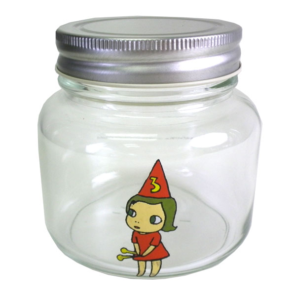 Yoshitomo Nara奈良美智（ならよしとも）☆ストレージジャー (小) キャニスター 調味料容器 食器 陶器 ガラス オンナノコ 小 テーブルウェア ブランド クリスマス ハロウィン バレンタイン