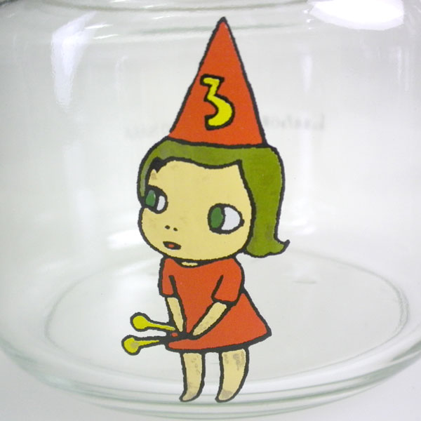 Yoshitomo Nara奈良美智（ならよしとも）☆ストレージジャー (小) キャニスター 調味料容器 食器 陶器 ガラス オンナノコ 小 テーブルウェア ブランド クリスマス ハロウィン バレンタイン