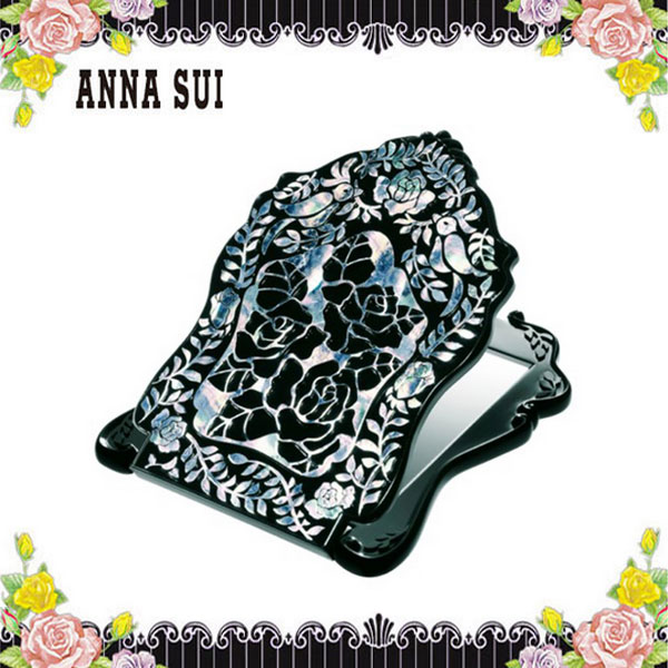 ◆アナスイ ANNA SUI ビューティ ミラー N 鏡 コンパクト ビューティー ミラー お返し かわいい おしゃれ ギフト プレゼント 黒 ブラック ロゴ コンパクト ローズ 薔薇 バラ ブランド お祝い 贈り物 プレゼント ギフト ブランド クリスマス ハロウィン バレンタインのサムネイル