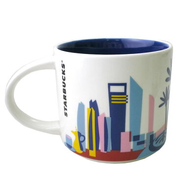 【海外限定】STARBUCKS スターバックス コーヒー スタバ☆マグカップ You Are Here Collectionシリーズ アラブ首長国連邦 United Arab Emirates ドバイ UAE アラブ 中東 食器 ロゴ 世界 青 ブルー 白 ホワイト マグ コップ 陶器