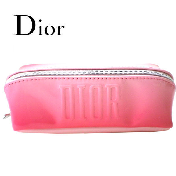 Dior ディオール ポーチ ディオール ビューティー Dior Beauty ロゴ ピンク ロゴ グラデーション ペンケース 筆箱 横長 ステーショナリー エナメル かわいい 化粧ポーチ 文具 スクエア 立体的 エナメル 化粧 メイク コスメ ブランド クリスマス ハロウィン バレンタインのサムネイル