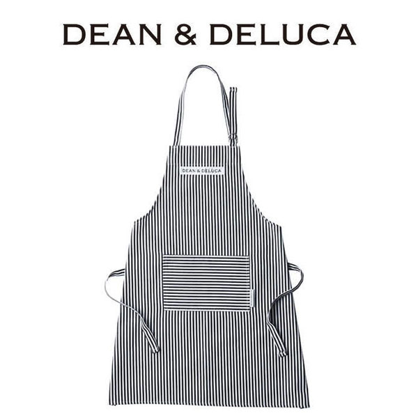 ディーン＆デルーカ DEAN&DELUCA エプロン 前掛け タブリエ 胸当て クッキング 料理 キッチン ストライプ インスタ映え おしゃれ シンプル ナチュラル ギフト コットン ロゴ レディース メンズ ブランド ディーンアンドデルーカ 料理教室 ギフト 誕生日