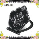 【ネコポス】アナスイ ANNA SUI ☆スイ ブラック コンパクト ミラー 鏡 コンパクト SUI BLACK ビューティー 黒 ブラック ロゴ ハート ドット 水玉 正規品 ブランド クリスマス ハロウィン バレンタイン