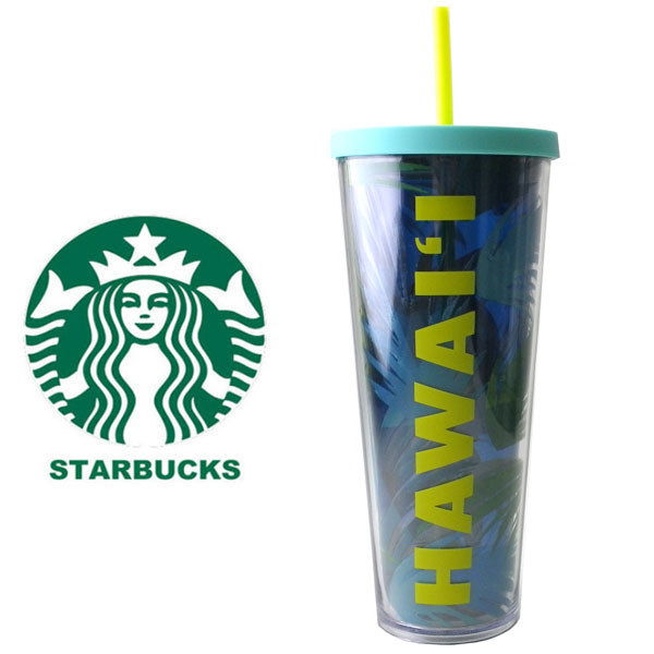 【海外限定】【アメリカ限定】スターバックス STARBUCKS スタバ☆タンブラー 水筒 プラスチック 派手 HAWAII ハワイ カラフル バーム ボタニカル 南国 夏 ビビット アメリカ 米 24oz 710ml ストロー コールドタンブラー ブランド クリスマス ハロウィン バレンタインのサムネイル