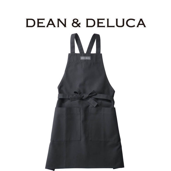 楽天moncachette★DEAN&DELUCA ラッピング付き★ ディーン＆デルーカ DEAN&DELUCA エプロン 前掛け タブリエ 胸当て クッキング 料理 キッチン ブラック ナチュラル 綿 コットン おしゃれ シンプル ギフトプレゼント ロゴ 正規品 レディース メンズ ブランド クリスマス ハロウィン