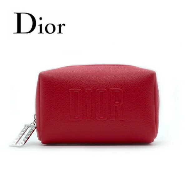 ★紙袋付き＆ラッピング済み★ Dior ディオール ポーチ ディオール ビューティー Dior Beauty 赤 レッド チャーム ロゴ かわいい おしゃれ 化粧ポーチ メイク コスメ お返し ギフト プレゼント 就職祝い お祝い ブランド 春 誕生日プレゼント 母の日 プレゼント