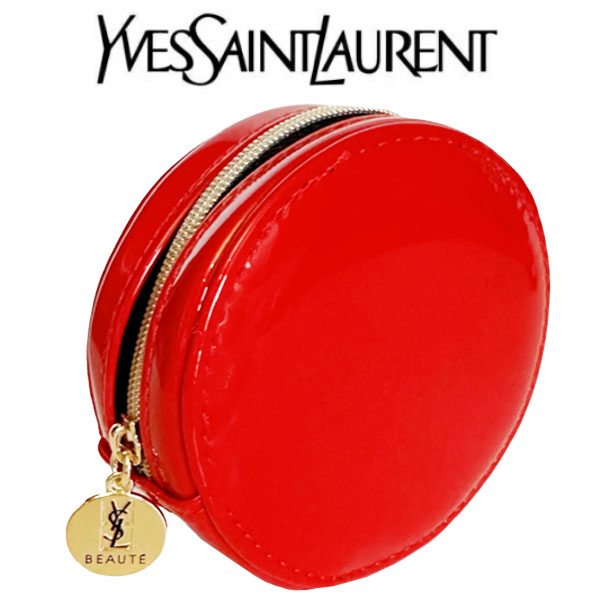 イヴサンローラン Yves saint Laurent YSL ポーチ 小物入れ マルチケース ロゴ 赤 レッド 目薬 薬入れ ミニ 化粧 メイク イヴ・サンローラン かわいい 化粧ポーチ コスメ ブランド クリスマス ハロウィン バレンタイン お返し 誕生日 プレゼント