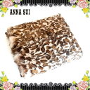 アナスイ ANNA SUI マフラー スヌード 豹 ヒョウ柄 フラワー リバーシブル ラビット ファー ベージュ 雑貨 小物 ウェア レディース ウィメンズ ブランド クリスマス ハロウィン バレンタイン