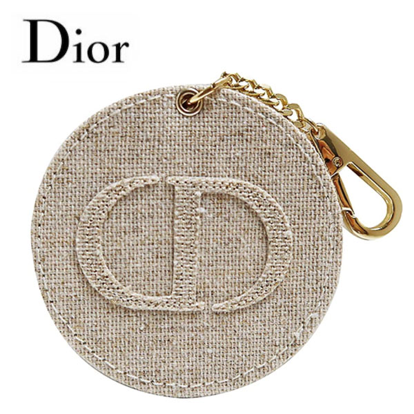 ◆ ★Dior紙袋付き★ ディオール ビューティー Dior ミラー Dior Beauty ベージュ ミニ ロゴ 持ち運び キーホルダー チャーム メイク直し 丸 鏡 化粧 メイク コスメ ギフト プレゼントお返しミニミラーブランド クリスマス ハロウィン バレンタイン