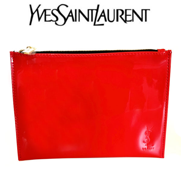 イヴサンローラン Yves saint Laurent YSL ポーチ 小物入れ ロゴ レッド 赤 化粧 メイク かわいい 化粧ポーチ コスメ ブランド ロゴ お返し かわいい おしゃれ クリスマス ハロウィン バレンタイン ホワイトデー 入学 新年 卒業 春 誕生日プレゼント ギフト