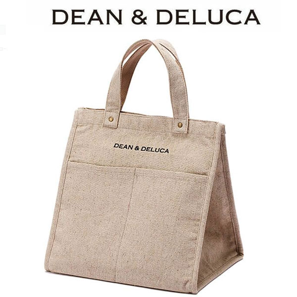 【数量限定】DEAN & DELUCA リネンマーケットトートバッグ Sサイズ 鞄 バッグ トート エコバッグ ロゴ ナチュラル リネントート サブバッグ ブランド クリスマス ハロウィン バレンタイン 誕生日 ギフト プレゼント お返し お弁当 ランチバッグのサムネイル