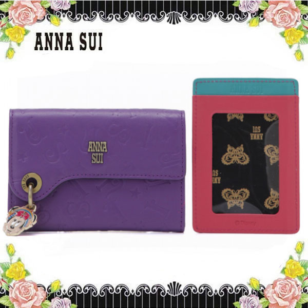 楽天moncachetteアナスイ ANNA SUI Disney DISCO! マルチケースウォレット パスケース ディズニー 紫 パープル ミニー ブランド 財布 カードケース パスケース お財布 電車 通勤 通学 会社 カードケース ウォレット 化粧 メイク コスメ プレゼント ギフト かわいい おしゃれ お返し 誕生日