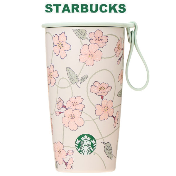 STARBUCKS スターバックス タンブラー コーヒー SAKURA2024ストラップカップシェイプステンレスボトル355ml 水筒 マグ コップ サクラ さくら 桜 サクラ かわいい おしゃれ お返し クリスマス 誕生日 プレゼント ギフト ホワイトデーのサムネイル