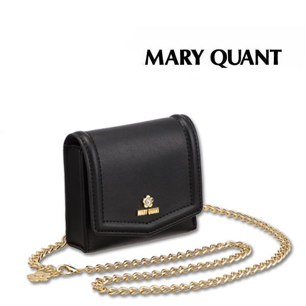 マリークワント MARY QUANT マリクワ デイジー フラップリトル ショルダー（ブラック）ミニバッグ 黒 鞄 バッグ かばん 通勤 通学 化粧 メイク コスメ プレゼント ギフト かわいい おしゃれ お返し クリスマス 誕生日 プレゼント ギフト お返し