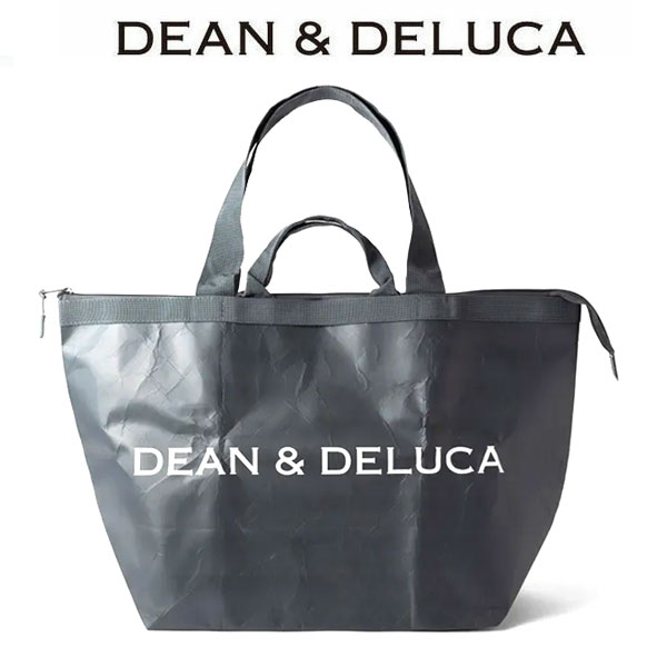 DEAN＆DELUCA ディーンアンドデルーカ トラベルバッグ チャコールグレー バッグ トート エコバッグ ロゴ 旅行 トラベル 収納 サブバッグ コンパクト ブランド クリスマス ハロウィン バレンタイン 誕生日 ギフト プレゼント お返し 再生ポリエステル素材のサムネイル
