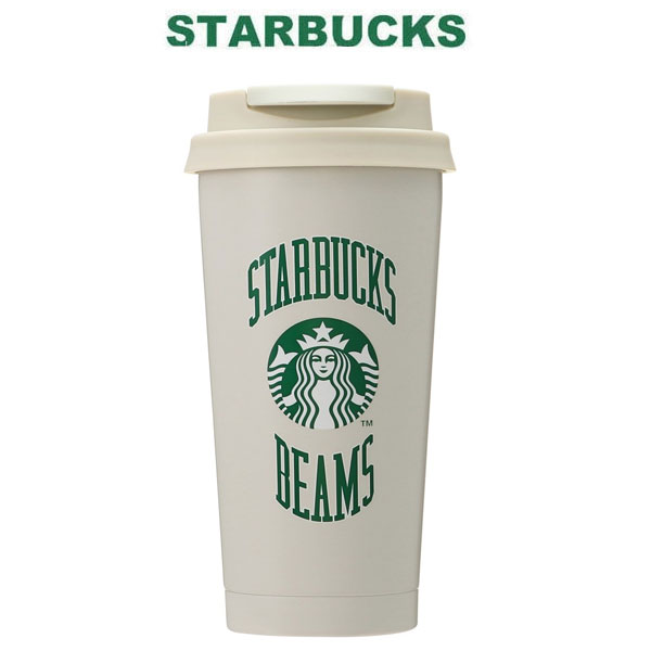 STARBUCKS スターバックス タンブラー コーヒー スタバ BEAMS リサイクルステンレスTOGOロゴタンブラー College Design ベージュ 473ml コップ カップ かわいい おしゃれ お返し 誕生日 プレゼント ギフト 新居祝い ギフト ブランドのサムネイル