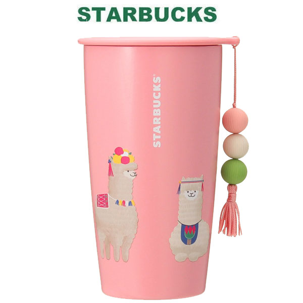 STARBUCKS スターバックス タンブラー コーヒー スタバ カップシェイプステンレスボトルアルパカ355ml ピンク ステンレス 保温・保冷性 ストラップ コップ カップ かわいい おしゃれ お返し 誕生日 プレゼント ギフト 新居祝い ギフト ブランドのサムネイル