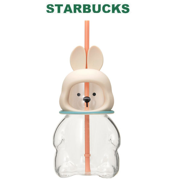 スターバックス STARBUCKS スタバ コールドカップ タンブラー グラスタンブラーベアリスタアストロラビット591ml 水筒 タンブラー ストロー 兎 ウサギ マイボトル ロゴ ピンク かわいい お返し ギフト プレゼント 就職祝い お祝い ホワイトデーのサムネイル