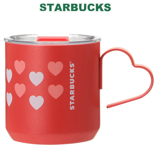 スターバックス STARBUCKS バレンタイン2025ステンレスマグ355ml タンブラー コーヒー マグ コップ 赤 ..