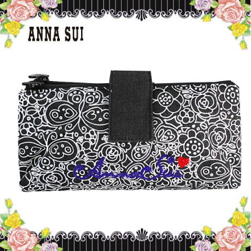 アナスイ ANNA SUI ☆ ポーチ 小物入れ 薔薇 バラ ローズ 蝶 チョウ バタフライ デニム 黒 ブラック 化粧 メイク コスメ ブランド クリスマス ハロウィン バレンタイン