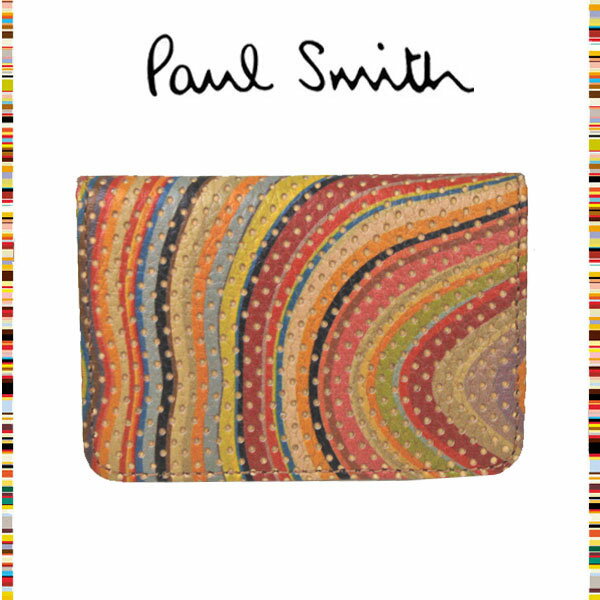 ポールスミス 名刺入れ ポールスミス Paul Smith WOMEN マルチ スワール カードケース 定期 名刺入れ ギフト 女性 レディース ウィメン 箱入り レトロ パンチング パスケース 海外限定 インポート 牛革 レザー ブランド クリスマス ハロウィン バレンタイン