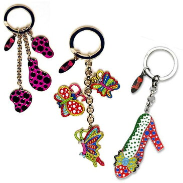 草間彌生 yayoi kusama ☆ キーリング キーホルダー チャーム かぼちゃ ハイヒール 蝶 アクセサリー ギフト プレゼント コレクションお返し お揃い バルーン バタフライ ビニール バッグ アート ブランド クリスマス ハロウィン バレンタイン