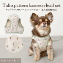 【LINE追加10%OFFクーポン】 moncheri モンシェリ 犬 ハーネス リード かわいい おしゃれ 人気 ブランド トイプードル チワワ 小型犬 中型犬 犬用 抜けない 引っ張り防止 負担が少ない 散歩 名前入り 名入れ