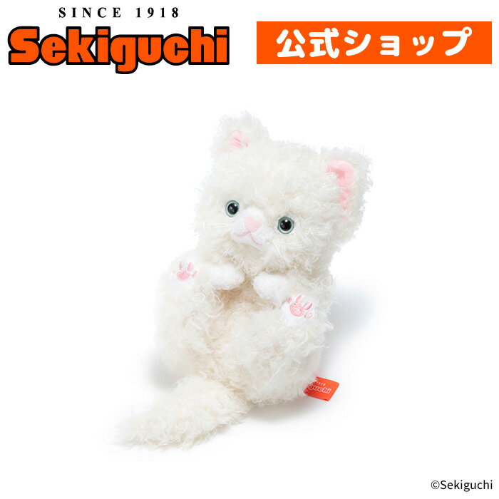 【予約】 ころりんぬいぐるみ ねこ しろふわ白ふわ ネコ 猫 子猫 しりもち ころりん ぬいぐるみ セキグチ #ITEM20260202