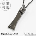 【単品販売】プレート ネックレス キュービックジルコニア CZ シルバー925 メンズ ギフト プレゼント ブラック Royal Stag Zest ロイヤルスタッグゼスト ブランド