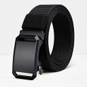 【 送料無料 】ナイロン タクティカルベルト オートロック レバーリリースバックル 120cm | 作業 スポーツ 登山 ゴルフ アウトドア ベルト 穴なし 無...