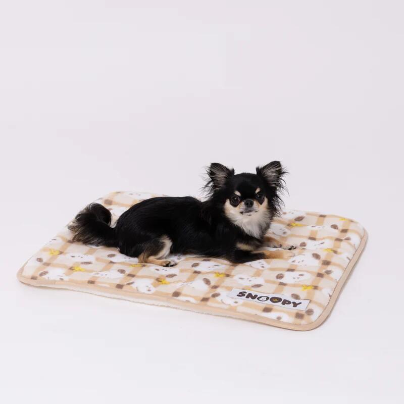 ベルト専門店 MONCRESTのスヌーピー チェックボアブランケット M | ペット用 犬 猫 防寒 インドア SNOOPY PEANUTS｜アングル2
