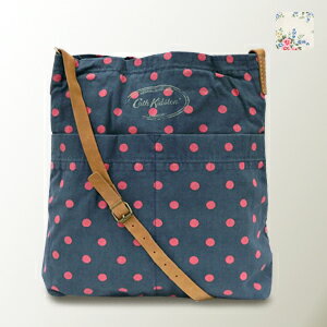 【楽天最安値に挑戦！】キャスキッドソン メッセンジャーバッグ コットンCath Kidston Messenger Bags Cotton 2012SS表地と裏地で異なる柄が可愛い♪レザーストラップ（Leather Strap）の斜めがけバッグ