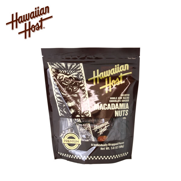 hawaiian host macadamia nuts chocolate ハワイアンホースト マカダミアナッツチョコレート tiki スタンドアップバッグ 108g 9袋