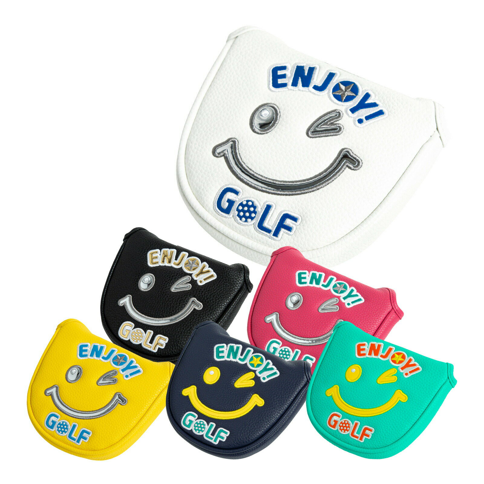 ゴルフ用品 保護 クラブカバー ウィンウィン パターカバー マレットタイプ ENJOY GOLF PCM-417-PCM-422 【IR】