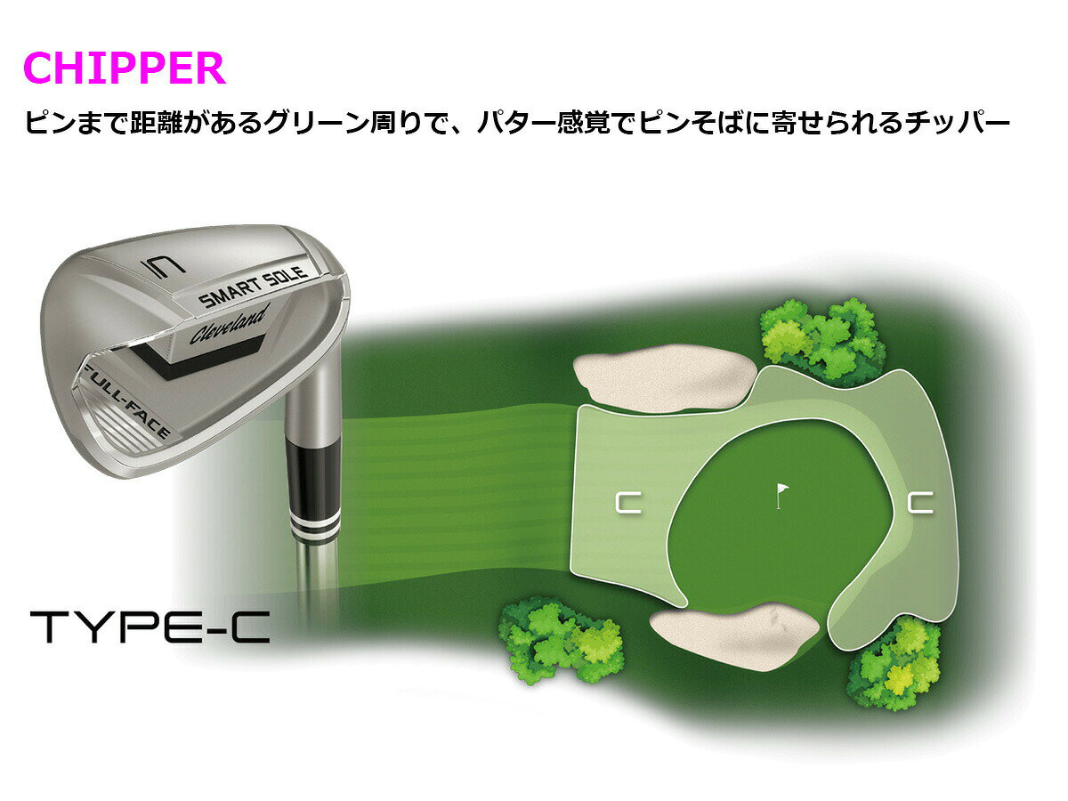 レディース ウェッジ チッパー クリーブランド スマートソール TYPE-C カーボン レ...