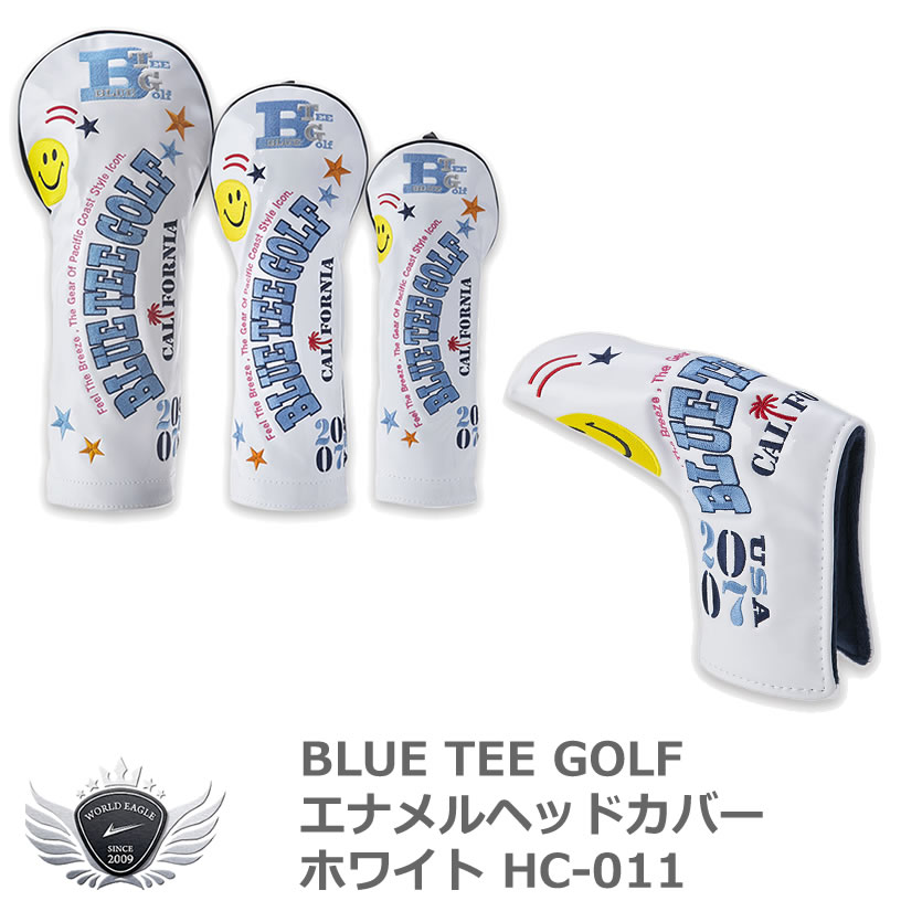 BLUE TEE GOLF ブルーティーゴルフ エナメルヘッドカバー　ホワイト HC-011