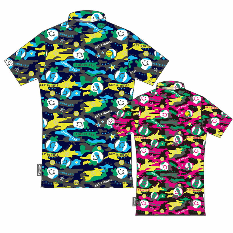 WINWIN STYLE ウィンウィンスタイル GET BIRDIE! CAMO メンズ半袖シャツ AW-21-AW-22