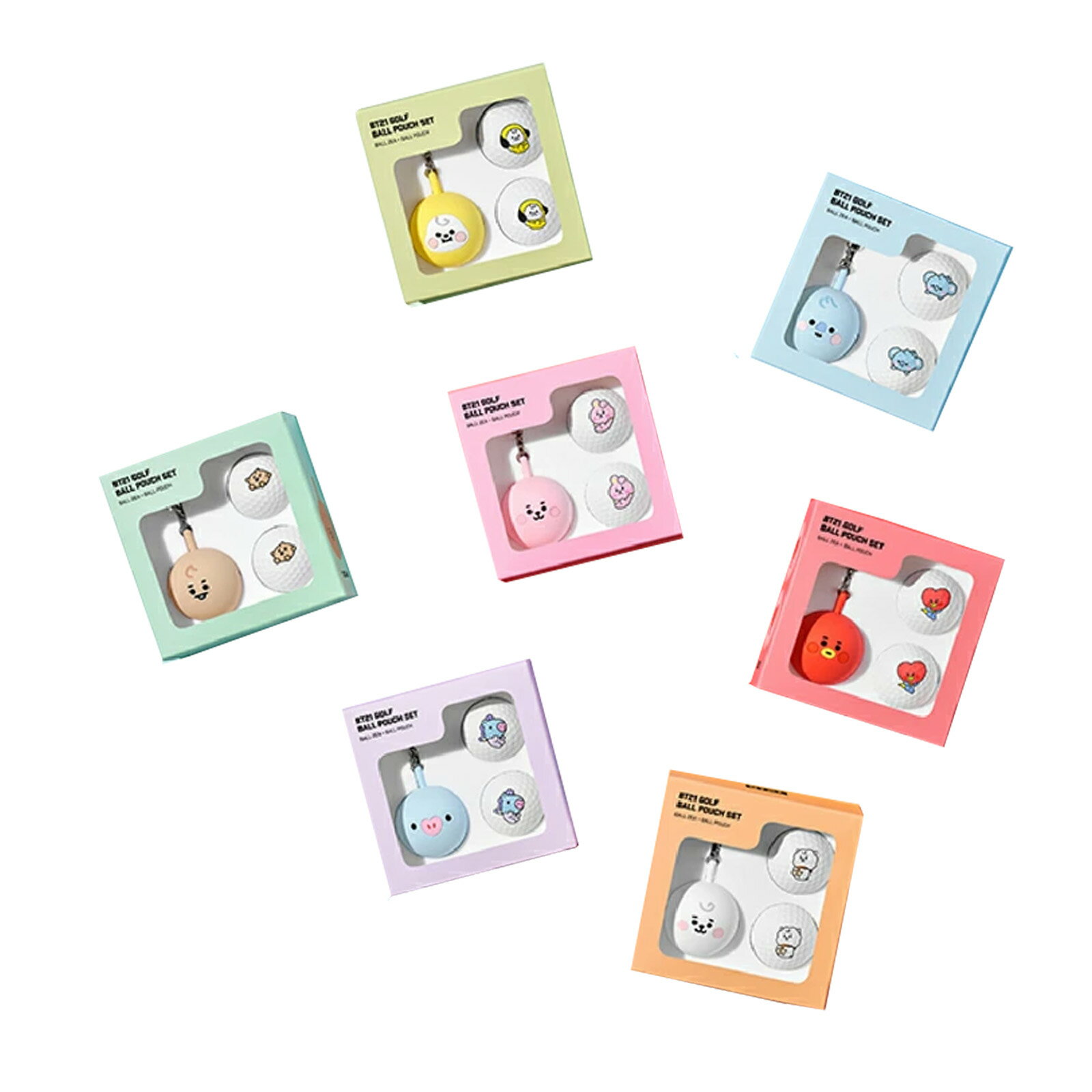 ゴルフ ラウンド ボール 収納 ポーチ リンクス BT21 GOLF BABY ボールポーチセット (2球)73000-996-040-046 【IR】