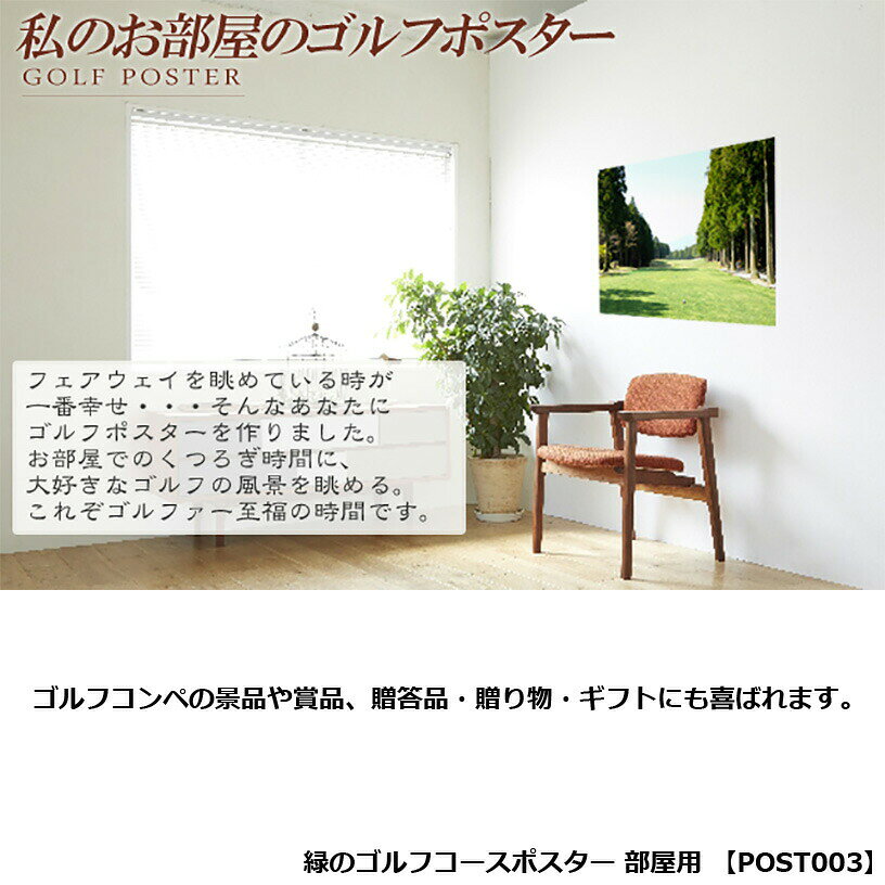 景品 賞品 ゴルフ コンペ グッズ 緑のゴルフコースポスター 部屋用 POST003 【IR】 2