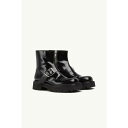 \P10倍&10%OFFクーポン配布中/ MM6 【 エムエムシックス 】 バックルディテール付きアンクルブーツ BLACK (S59WU0239P5779T8...