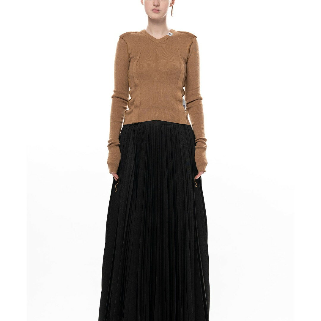 Maison MIHARA YASUHIRO | ミハラヤスヒロ Inside-Out Knit Sweater BROWN (K17SW812) 26AW 26秋冬 -トップス ニット セーター インサイドアウト クルーネック