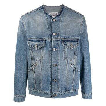 Maison Margiela/メゾン マルジェラ Collarless Denim Jacket BLUE (S50AM0560 S30561 981)22SS 22春夏 ジャケット デニムジャケット ノーカラージャケット