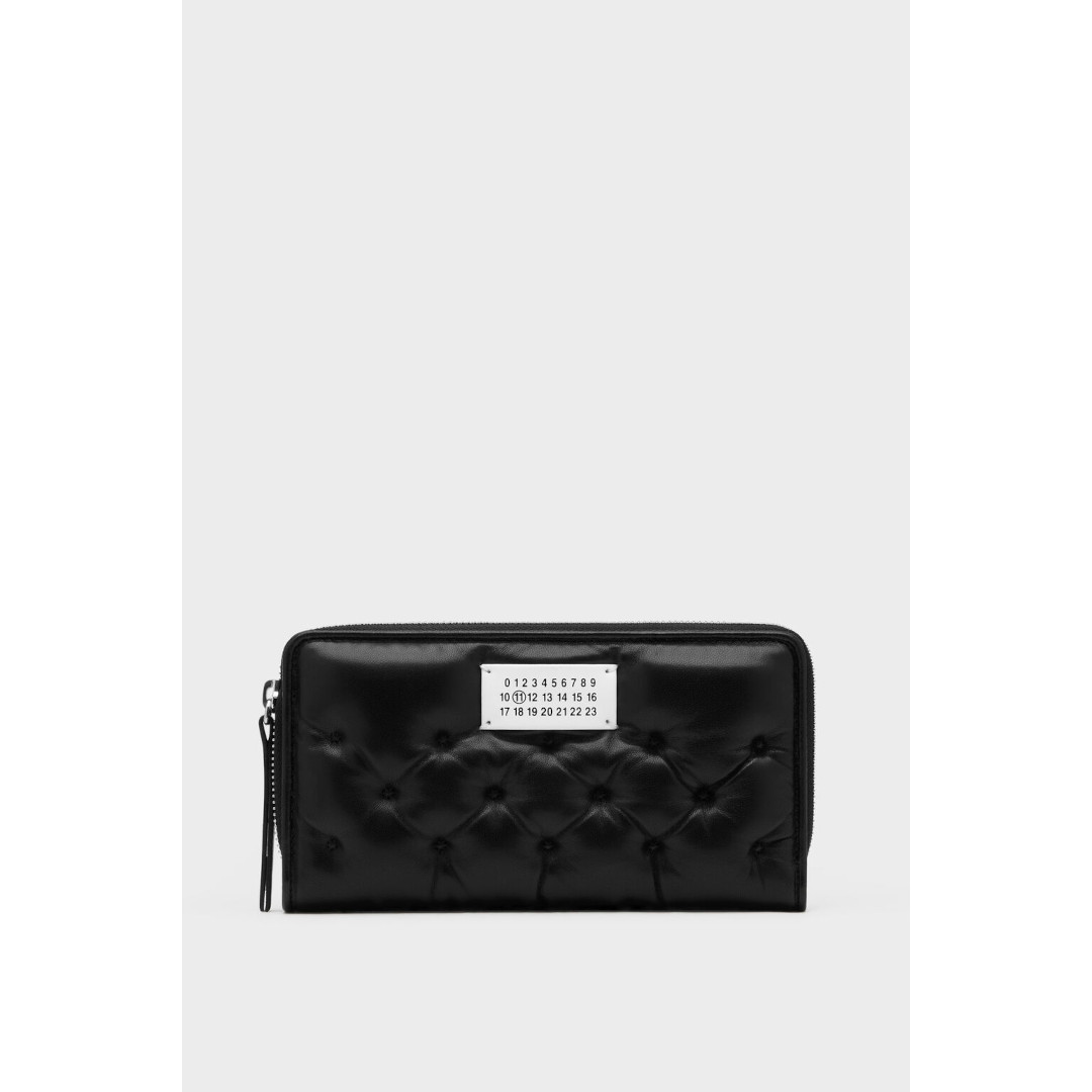 Maison Margiela|メゾン マルジェラ GLAM SLAM EMBROIDERED WALLET BLACK (SA1UI0030P6434T8013) 26SS 26春夏  正規品 正規 財布 ウォレット 刺繍 キルティング ナッパレザー グラム スラム